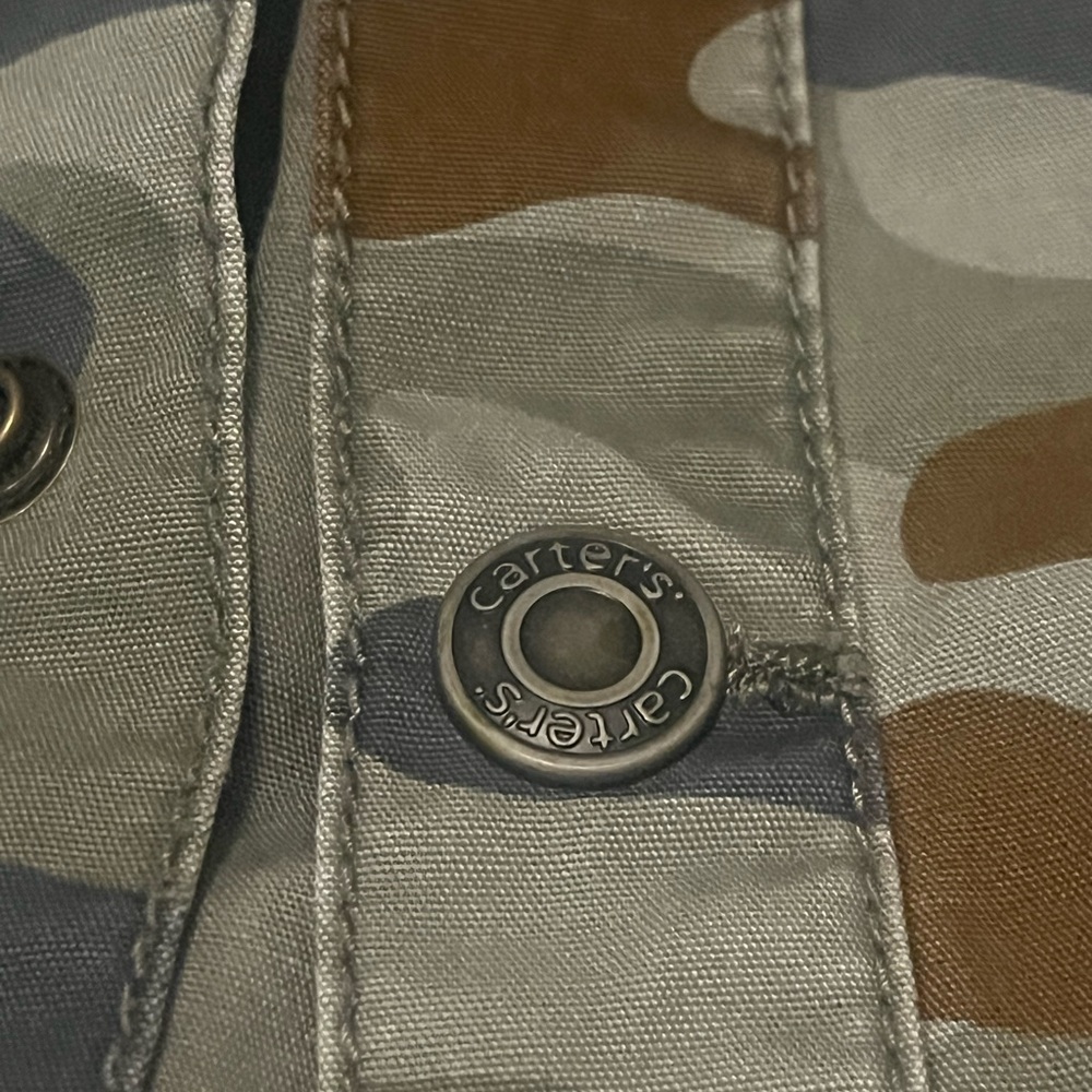 Carters boys blue , brown, green camouflage jacket with snap buttons - Picture 5 of 13